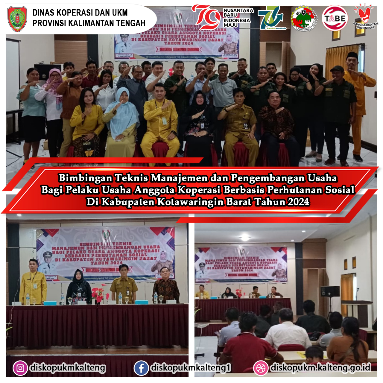 Bimbingan Teknis Manajemen dan Pengembangan Usaha Bagi Pelaku Usaha Anggota Koperasi Berbasis Perhutanan Sosial Di Kabupaten Kotawaringin Barat