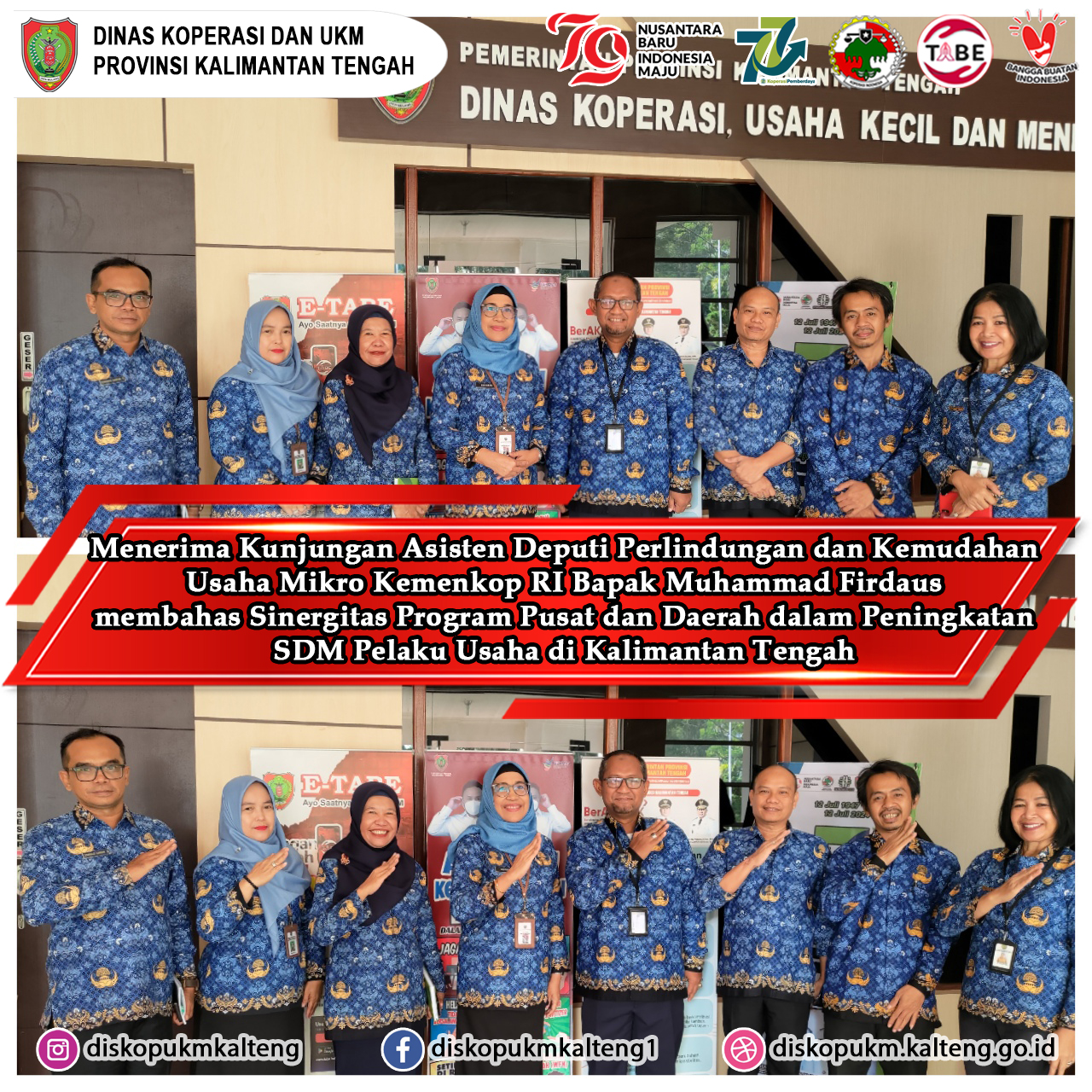 Kunjungan Asisten Deputi Perlindungan dan Kemudahan Usaha Mikro Kemenkop RI Bapak Muhammad Firdaus, S.E., M.M