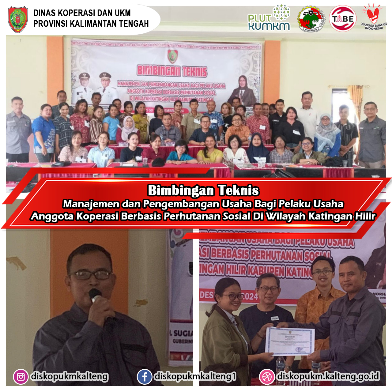 Bimbingan Teknis Manajemen & Pengembangan Usaha Bagi Pelaku Usaha Anggota Koperasi di Wilayah Katingan Hilir