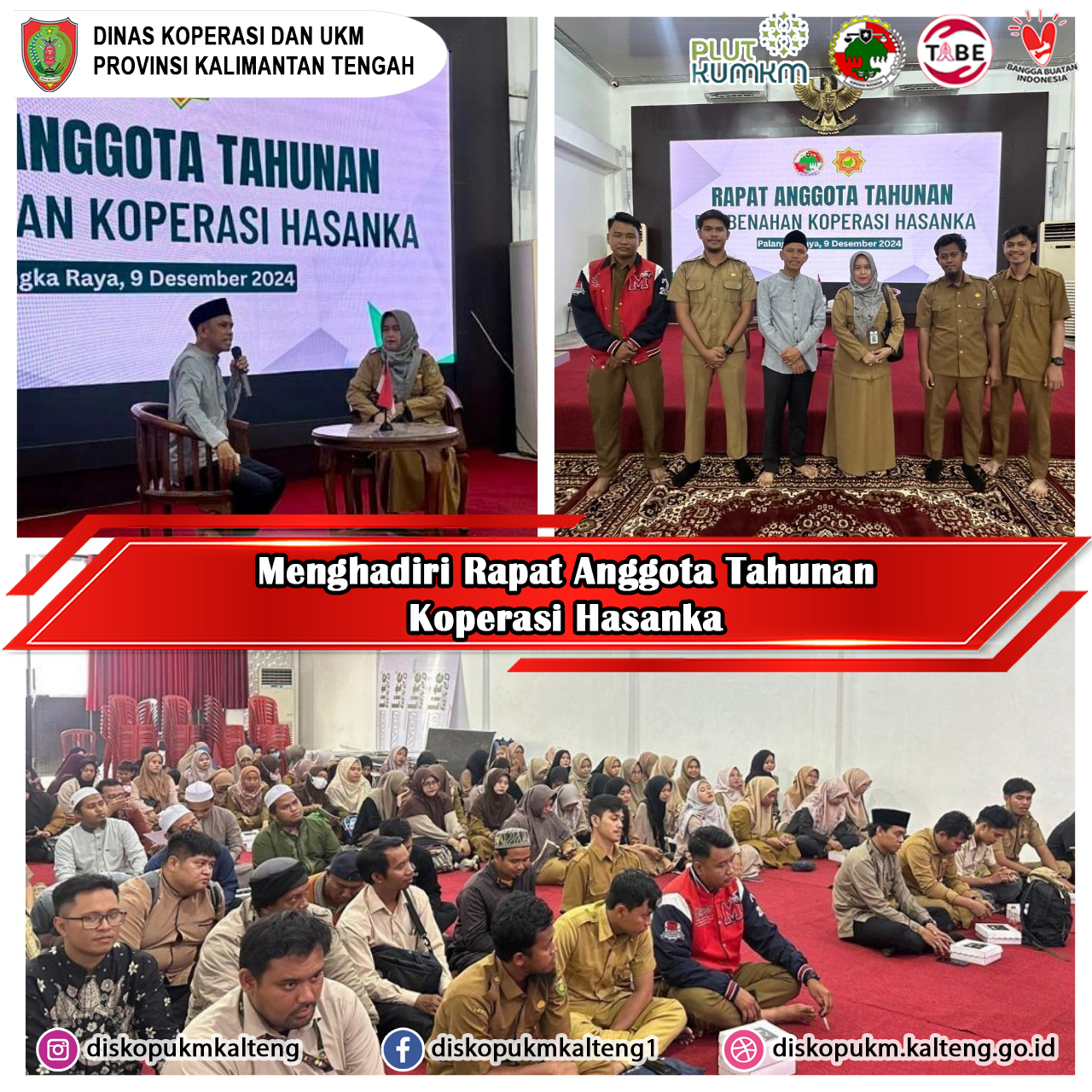 Menghadiri Rapat Anggota Tahunan yang diselenggarakan oleh Koperasi Harapan Insan Kalimantan (HASANKA)