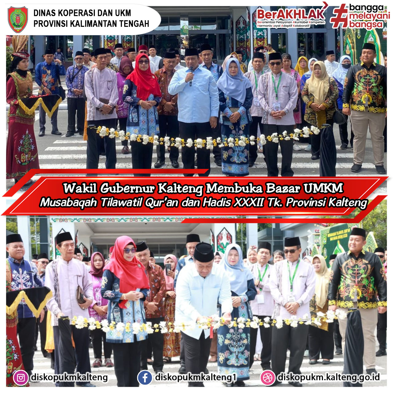 Wakil Gubernur Kalimantan Tengah Edy Pratowo Membuka Kegiatan Bazar UMKM MTQH XXXII Tk. Provinsi Kalimantan Tengah Tahun 2024