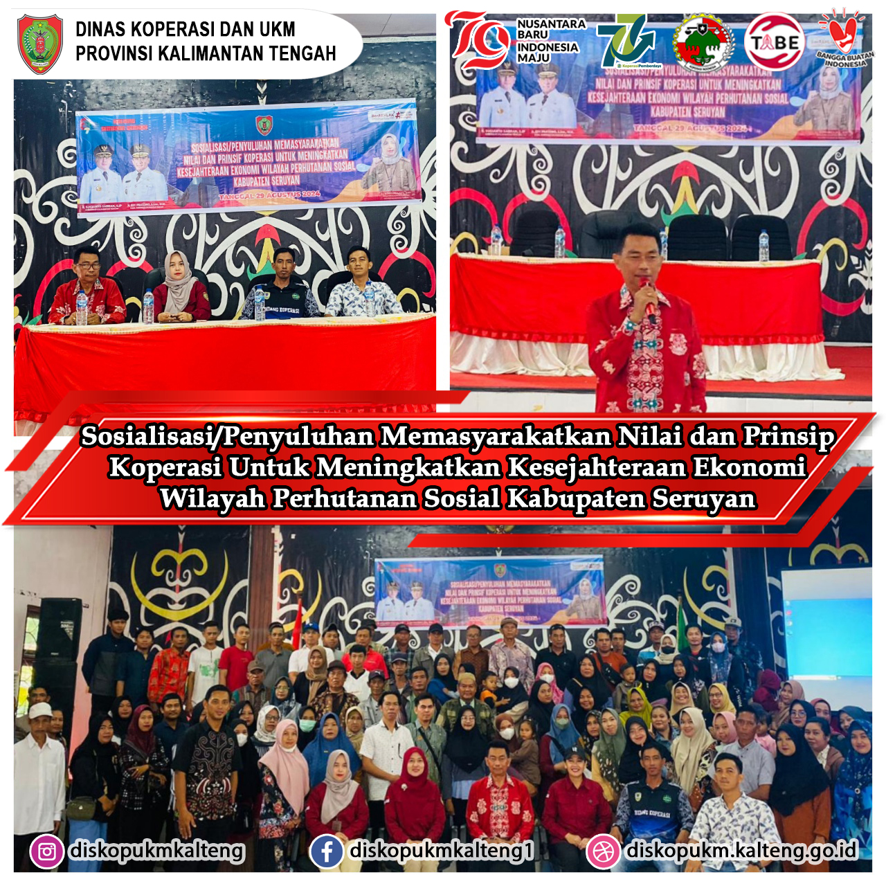 Sosialisasi/Penyuluhan Memasyarakatkan Nilai dan Prinsip Koperasi Di Wilayah Perhutanan Sosial Kabupaten Seruyan