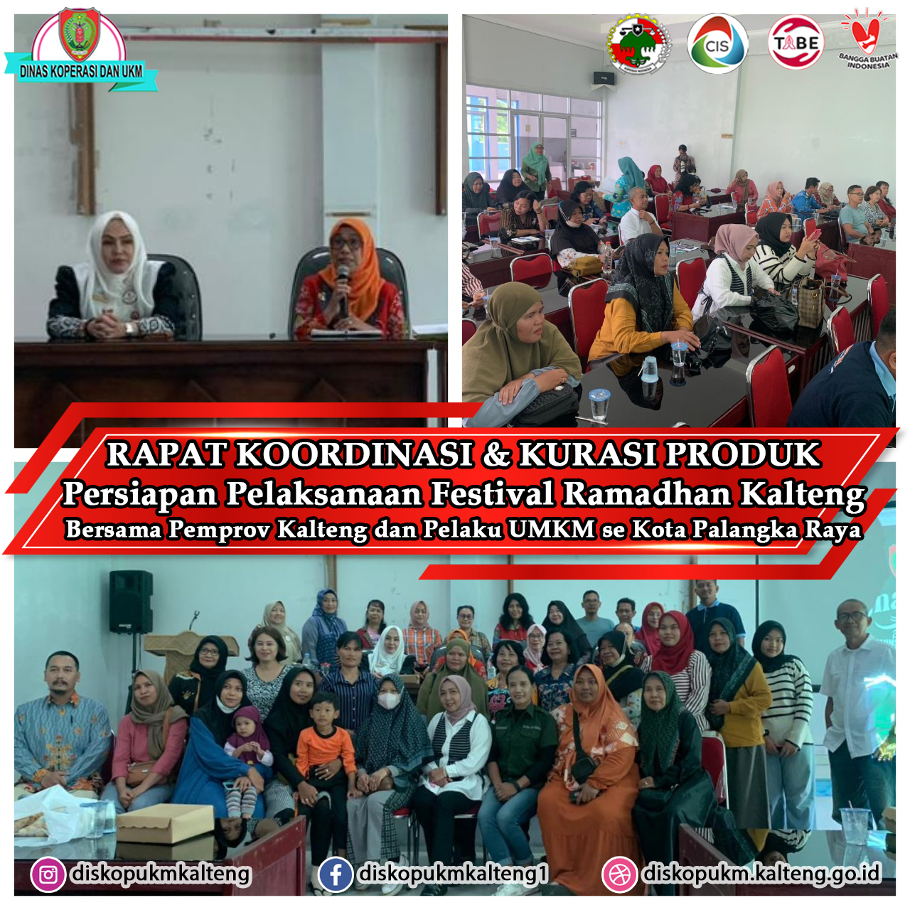 Rapat Koordinasi dan Kurasi Produk dalam rangka persiapan Pelaksanaan Festival Ramadhan Kalteng