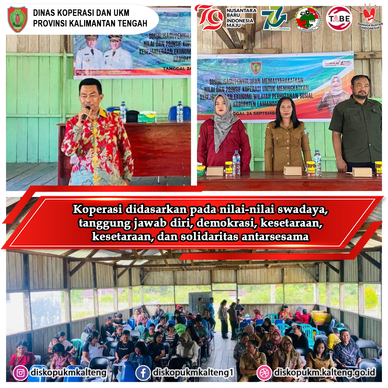 Sosialisasi Memasyarakatkan Nilai dan Prinsip Koperasi Wilayah Perhutanan Sosial Kabupaten Lamandau