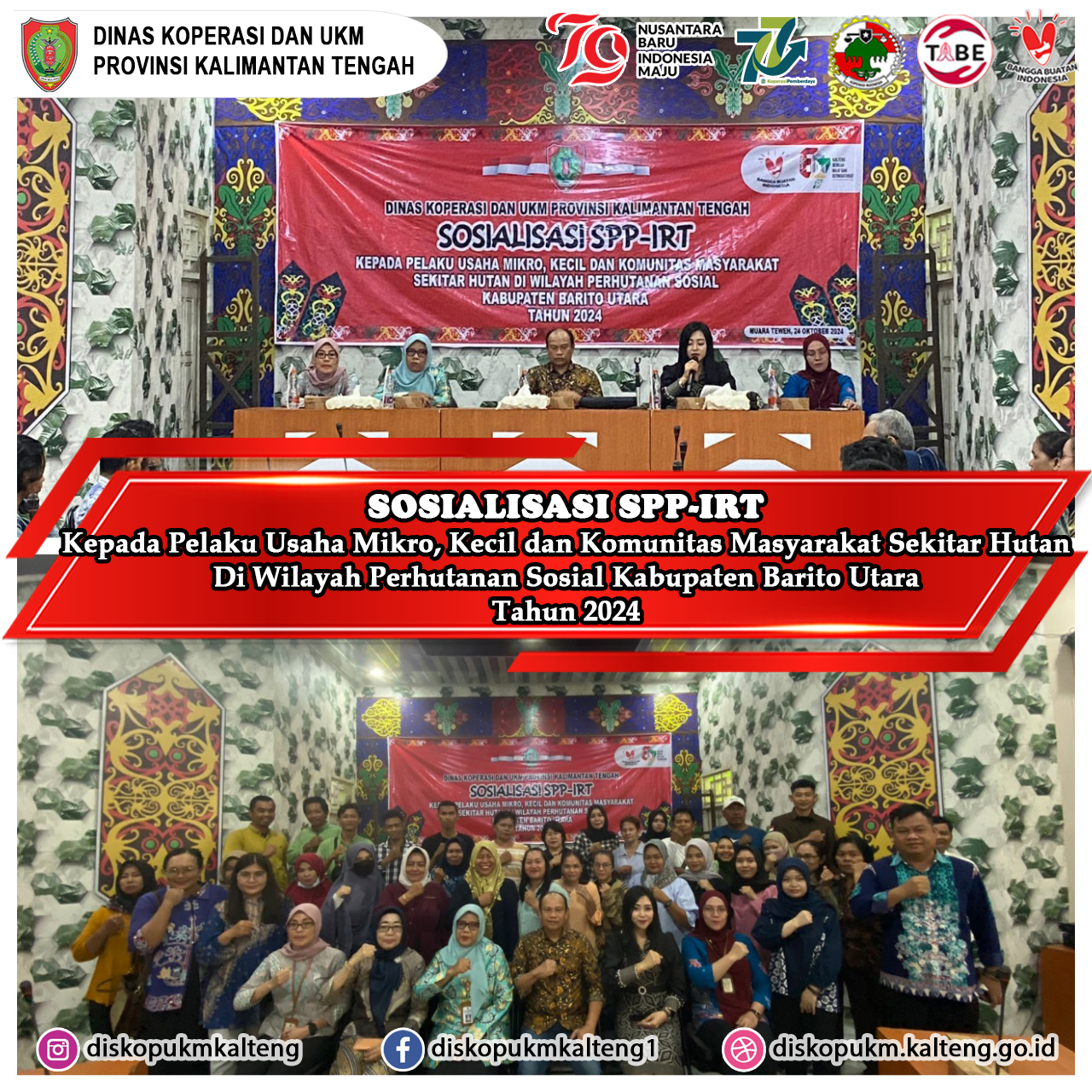 Sosialisasi Sertifikat Produksi Pangan Industri Rumah Tangga Bagi Pelaku UMK dan Komunitas Masyarakat Wilayah Perhutanan Sosial Di Barito Utara