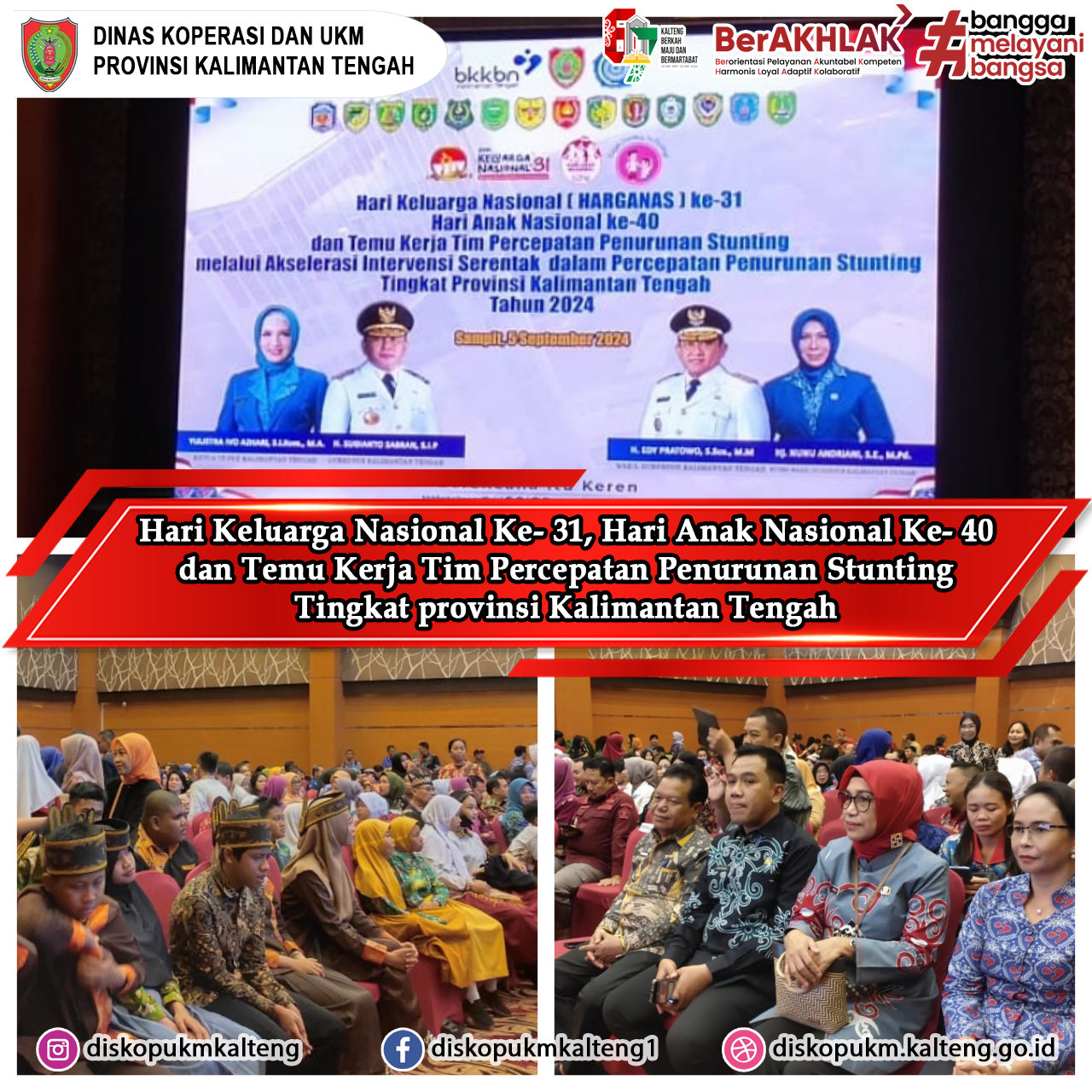 Pembukaan Kegiatan Hari Keluarga Nasional Ke-31 Hari Anak Nasional Ke-40 dan Temu Kerja Tim Percepatan Penurunan Stunting di Sampit