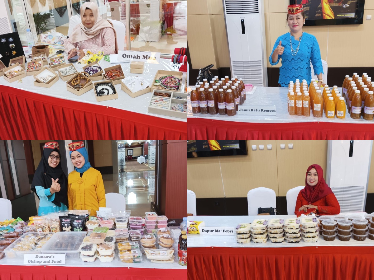 UMKM Binaan Pemerintah Provinsi Kalimantan Tengah mengikuti Bazaar UMKM pada acara puncak Peringatan Hari Ibu ke-94 Tingkat Provinsi Kalteng tahun 202