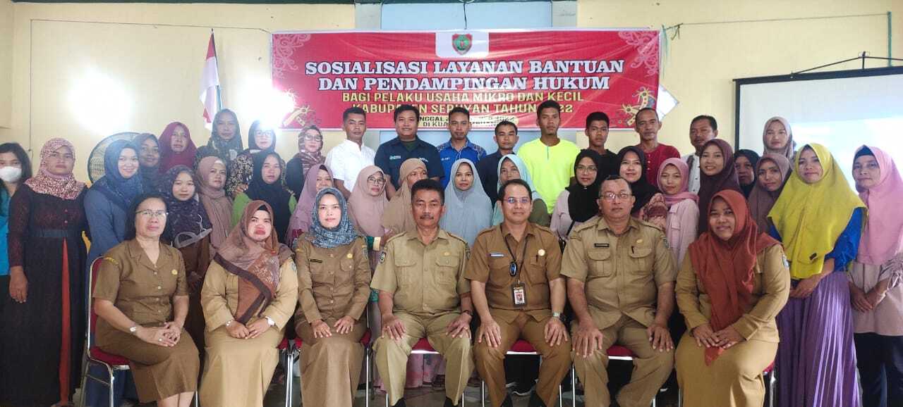 Pembukaan Sosialisasi Bantuan dan Pendampingan Hukum Bagi Pelaku Usaha Mikro dan Kecil di Kabupaten Seruyan Tahun 2022